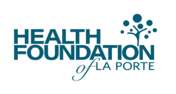 Health Foundation of La Porte logo representing support for HeartSafe LPC and local community health programs.